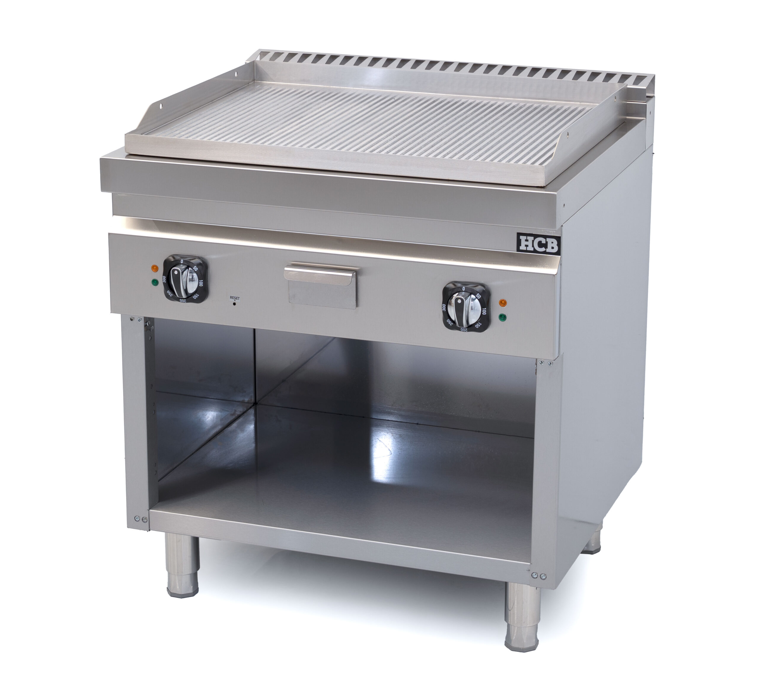 Plaque de cuisson HCB - 70S - nervurée - 9 kW - 80 cm - 400 V - acier inoxydable