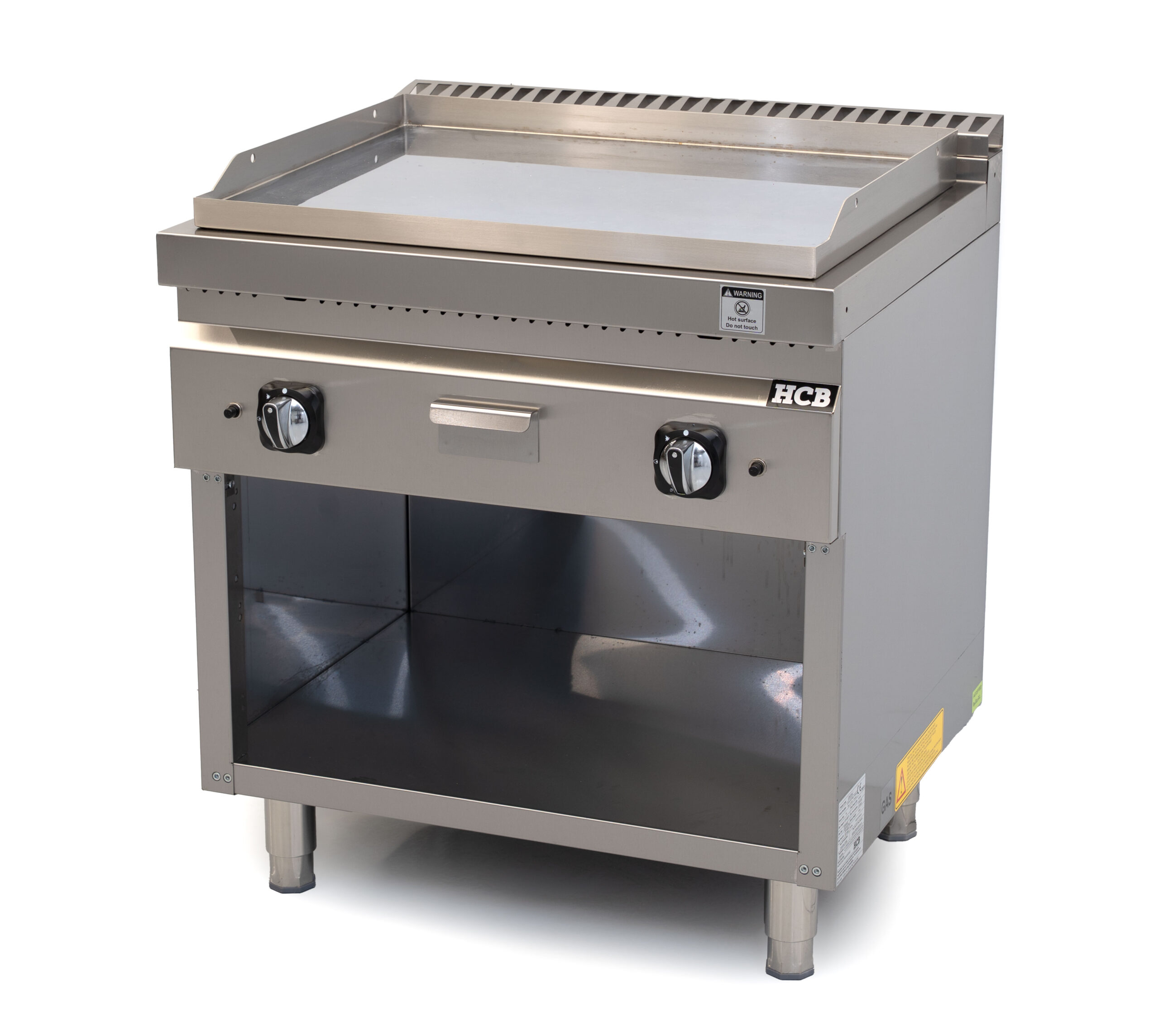 Plaque de cuisson HCB - 70S - chromée - 13 kW - 80 cm - gaz naturel - acier inoxydable