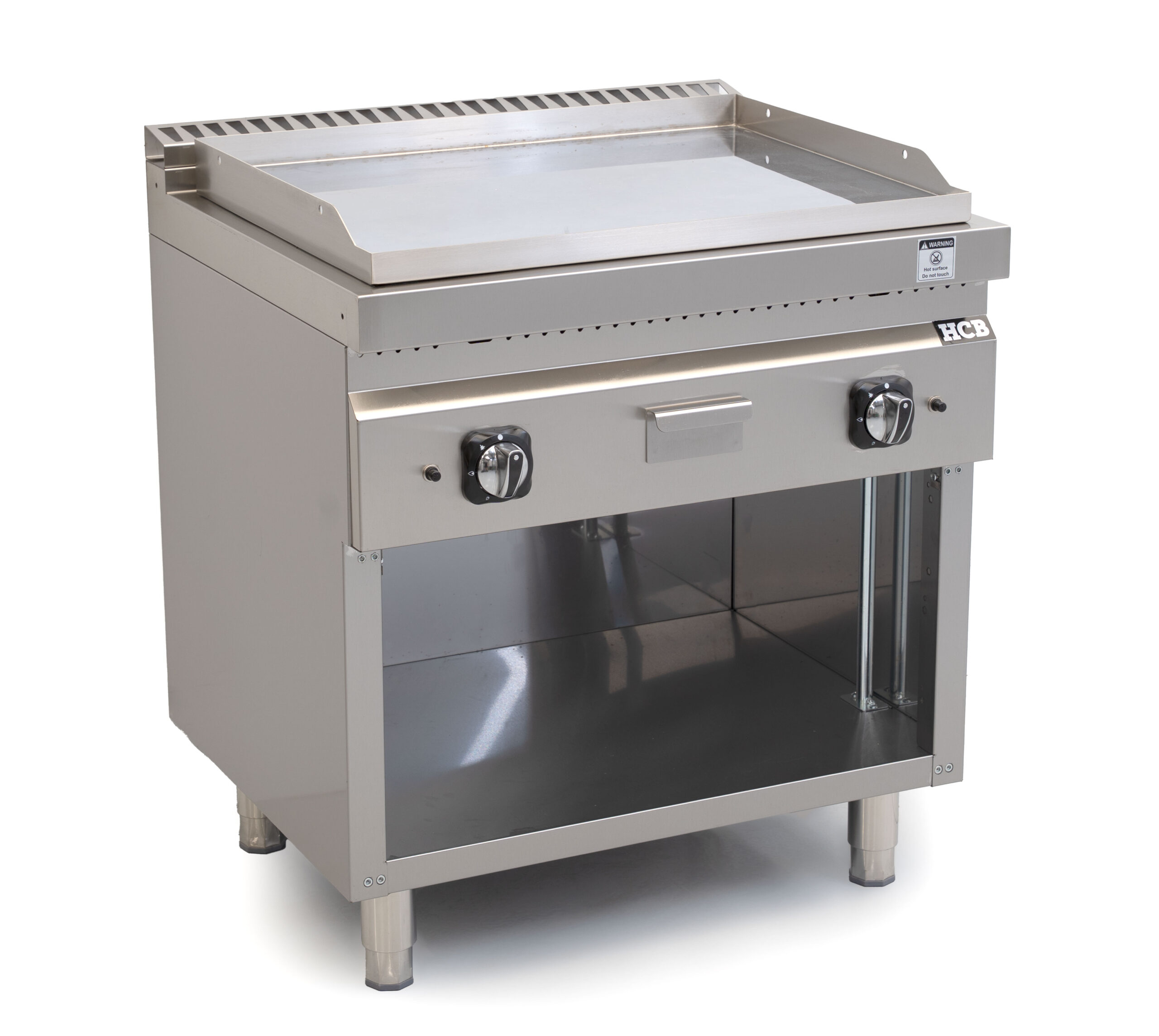 Plaque de cuisson HCB - 70S - chromée - 13 kW - 80 cm - gaz naturel - acier inoxydable