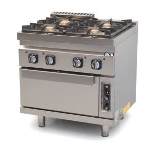Cuisinière à gaz HCB avec four - 70S - 4 feux - 35 kW - gaz naturel - acier inoxydable