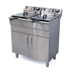 Friteuse double HCB - 2 x 16 litres - 2 x 400 V - acier inoxydable