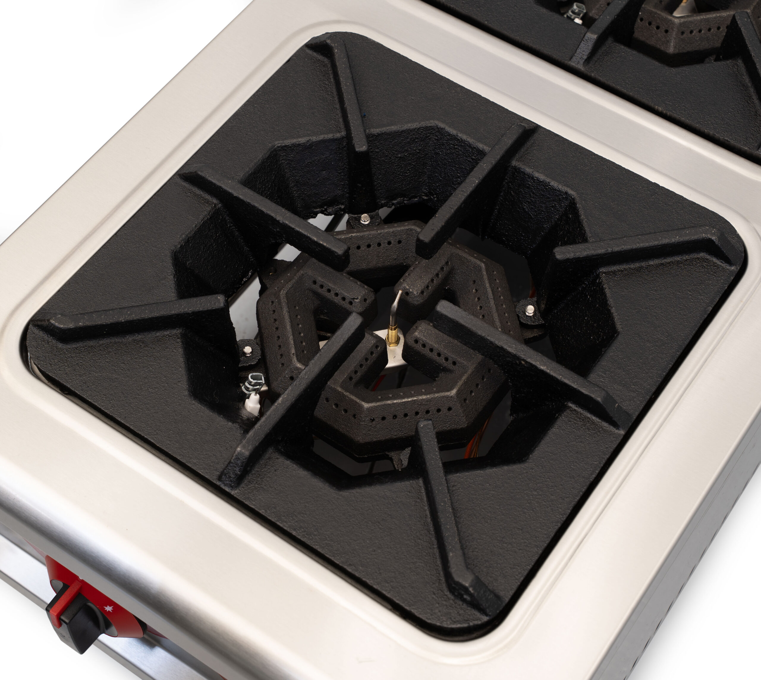 Réchaud de table HCB - 2 feux - 14,6 kW - 40 cm - propane - acier inoxydable