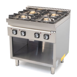Cuisinière HCB - 70S - 4 feux - 28,5 kW - 80 cm - gaz naturel - acier inoxydable