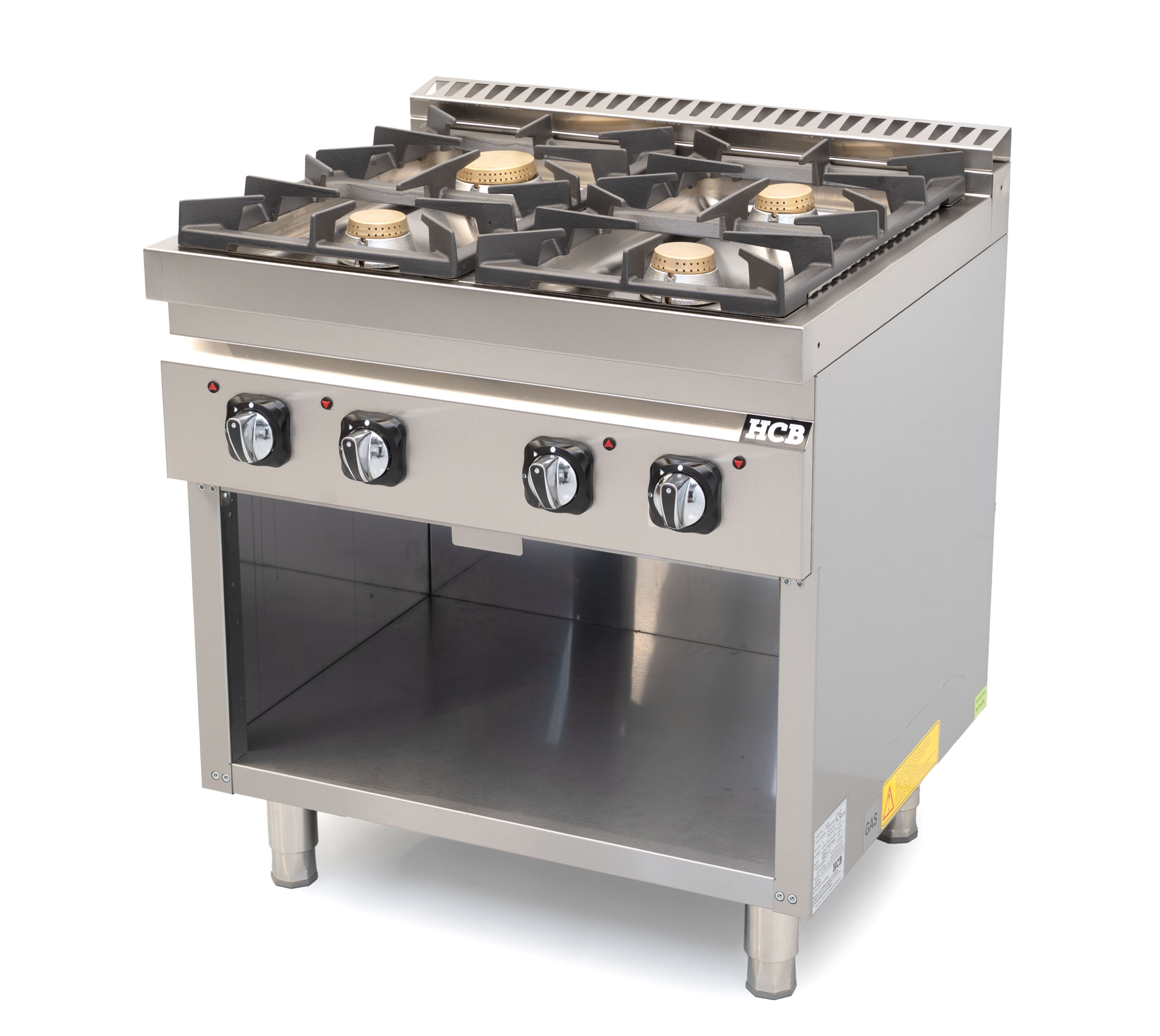 Cuisinière HCB - 70S - 4 feux - 28,5 kW - 80 cm - gaz naturel - acier inoxydable