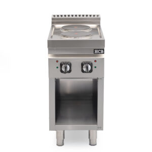 Cuisinière électrique HCB - 70S - 2 feux - 5,2 kW - 40 cm - 400 V - acier inoxydable