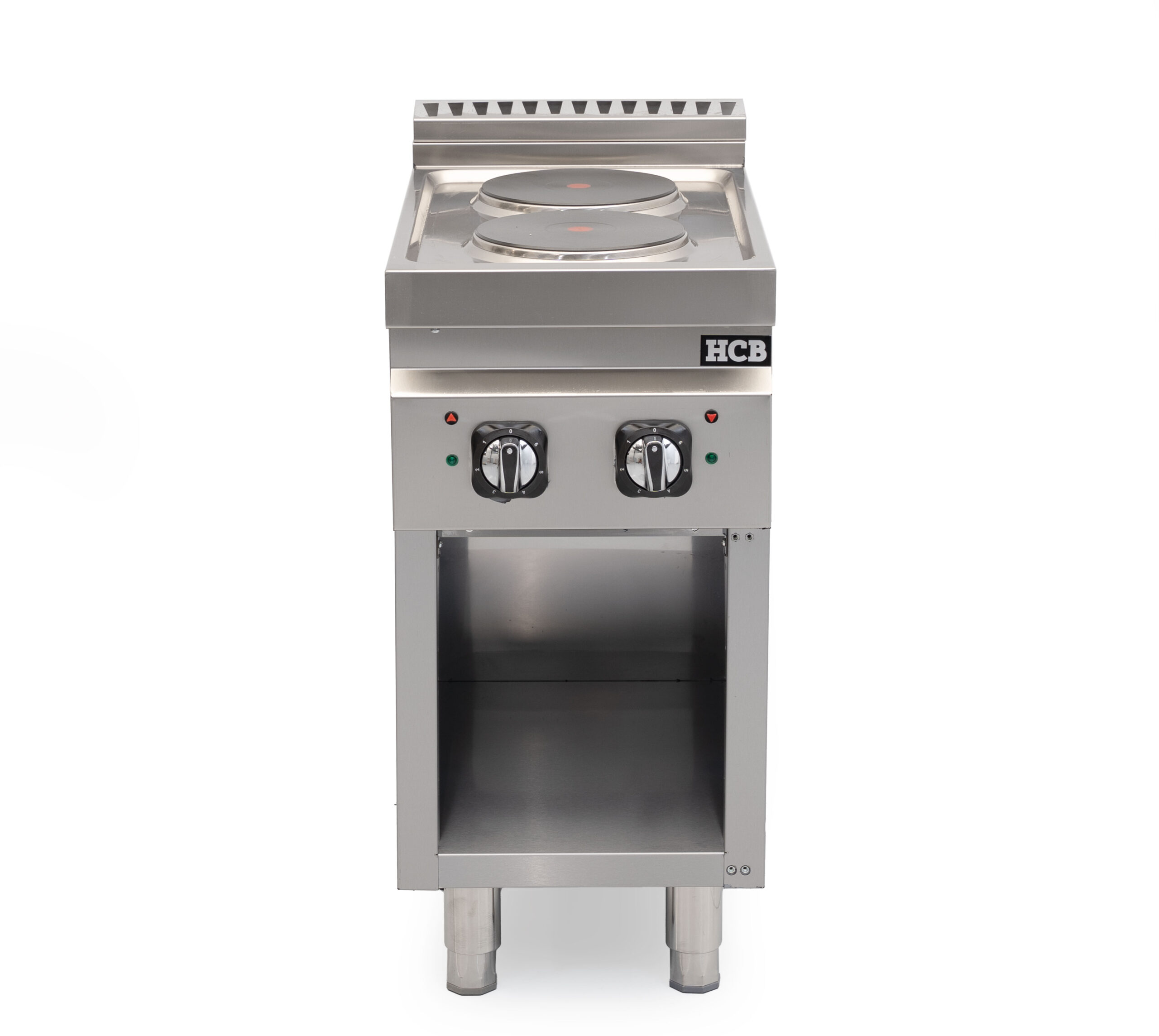 Cuisinière électrique HCB - 70S - 2 feux - 5,2 kW - 40 cm - 400 V - acier inoxydable