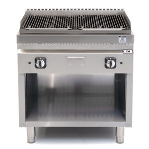 HCB Lavagrill - 70S - pierre de lave - 18 kW - 80 cm - gaz naturel - acier inoxydable