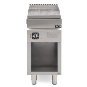 Plaque de cuisson HCB - 70S - striée - 4,5 kW - 40 cm - 400 V - acier inoxydable